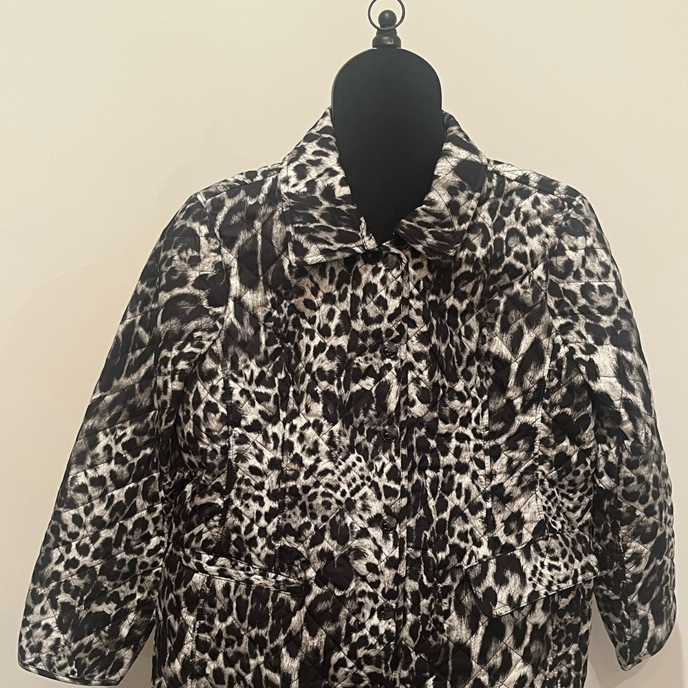 Chico’s Leopard Print Women's Jacket size 2P